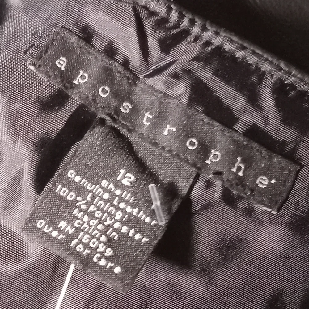 leather skirt Textured Apostrophè black 12 - Picture 6 of 9